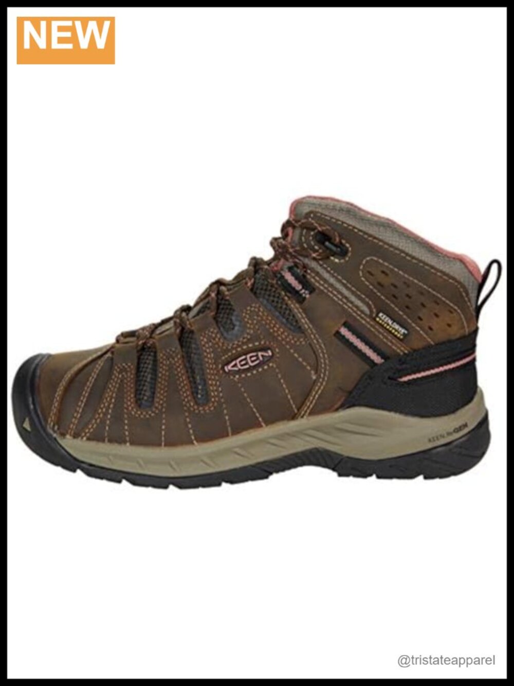 Waterproof Lace-Up Mid Height Work Boots Soft Toe Non Slip